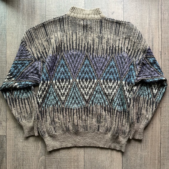 Vintage funky knit sweater size L - Picture 4 of 5
